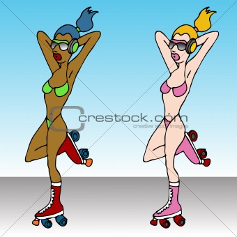 Rollerskating Girls
