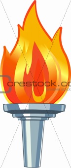 Burning torch vector
