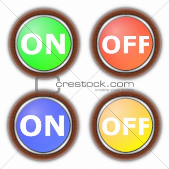 on and off button collection