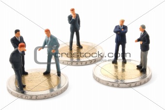 business man and money isolated 