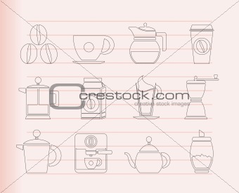 coffee industry signs and icons