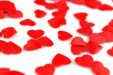 Red hearts confetti