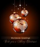 Worlds Christmas Baubles Background 
