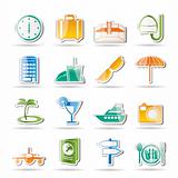 travel, trip and tourism icons