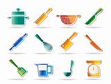 Cooking equipment and tools icons