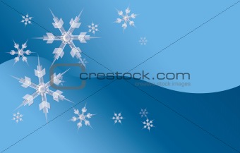 Icy Snowflake Background.  Vector EPS10 Illustration