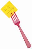 Fork with Food Safety Message