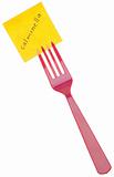 Fork with Food Safety Message