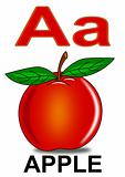 Letter "A" apple