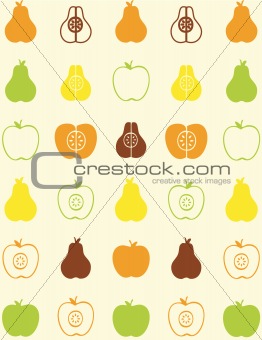 seamless pattern of fruit
