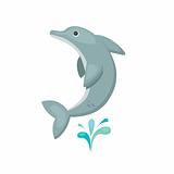 Cartoon dolphin
