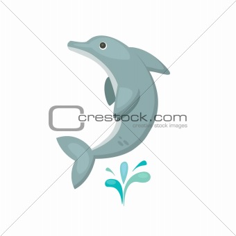 Cartoon dolphin