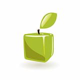 Green square apple