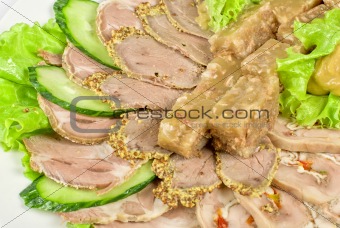 Closeup meat cuts