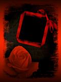 Frame red rose