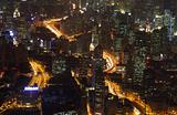 City of Shanghai illuminated at night
