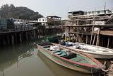 Fishing village Tai O at Lantau island in Hong Kong 