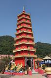 Pagoda at Temple of the 10000 Buddhas in Hong Kong