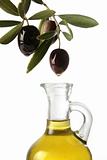 olives pouring olive oil