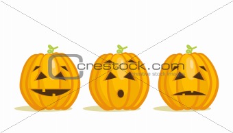Cute Halloween pumpkins