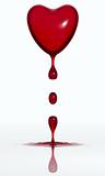 Blood dropping heart