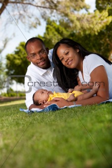 African-American family at the park