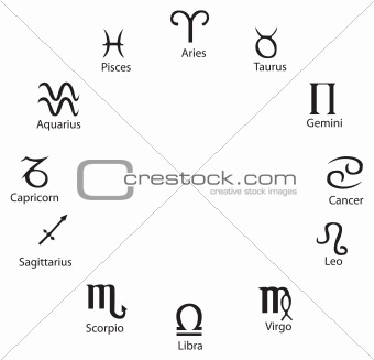 Astrology symbols, full vector, great for artworks or Tattoo
