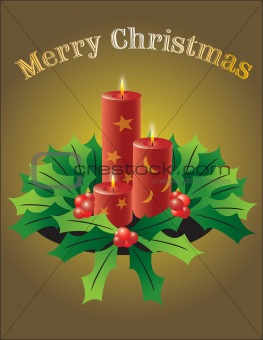 Full vector nice look Christmas candles