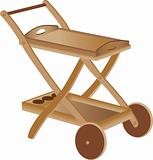 Wooden toy cart