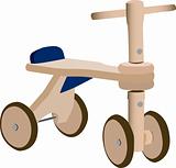 Wood toy bicycle