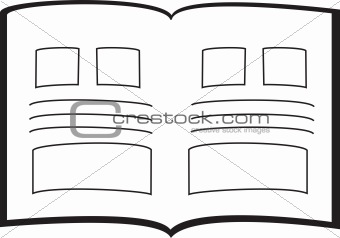 Symbol of an open book. Great for logos