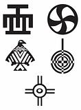 American and african  symbols - Indians