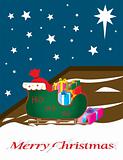 Santa sleigh full of gifts