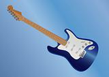 blue guitar lying
