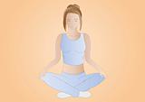 brown-haired woman doing yoga