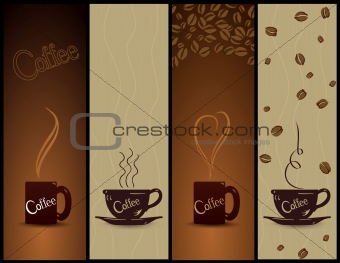 Set of coffee banners. Vector