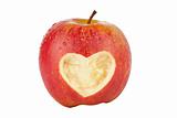 Apple with a heart symbol