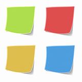 Set of color note paper