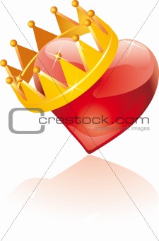 Glass crowned heart