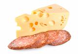 Cheese and Sausage isolated