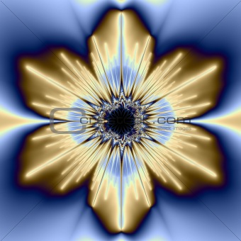 Bronze and Blue Flower