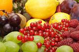 large heap of fresh fruit