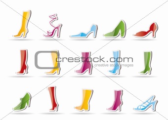 shoe and boot icons