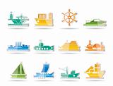 different types of boat and ship icons