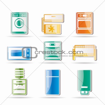Home electronics and equipment icons