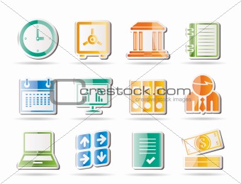 Business, finance and office icons