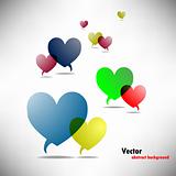 vector background with hearts Illustration