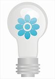 eco lamp with flower