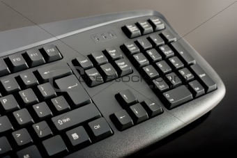 Close-up of black keyboard
