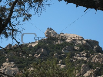 lion's rock in south Corsica
